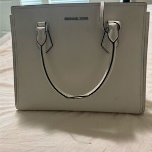 Michael Kors White Saffiano Tote Bag